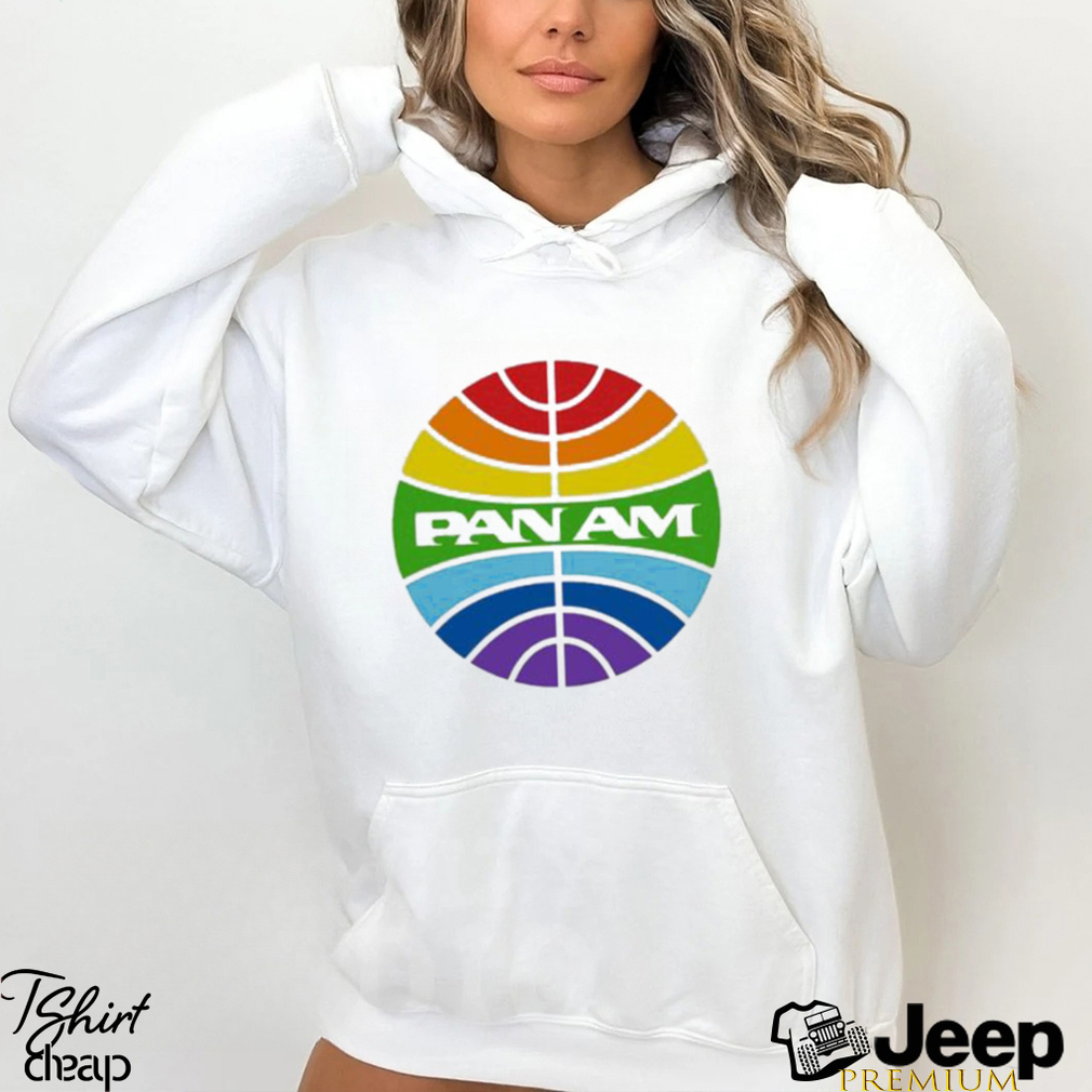 Official rainbow logo pan am T shirts