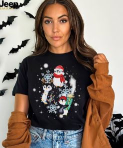 Official santa Penguin Diamond Snow Flower Christmas T Shirt