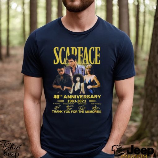 Official scarface 40th Anniversary 1983 – 2023 Thank You For The Memories T Shirt