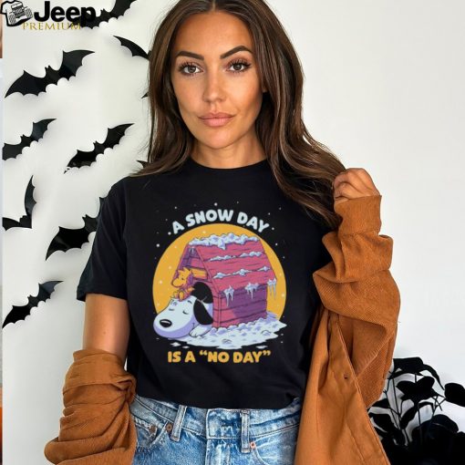 Official snoopy And Woodstock A Snow Day Is A No Day Merry Christmas Shirt