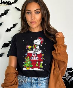 Official snoopy And Woodstock Arizona Wildcats Christmas Tree T Shirt