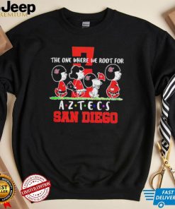 Official snoopy And Woodstock The One Where We Root For San Diego Aztecs T Shirt