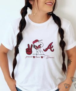 Official snoopy Atlanta Braves Peace Love Braves Shirt