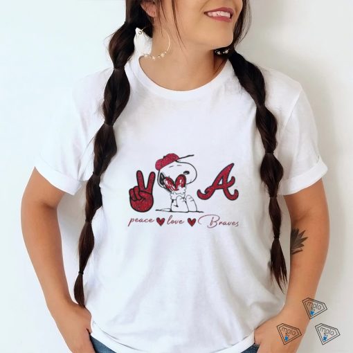 Official snoopy Atlanta Braves Peace Love Braves Shirt