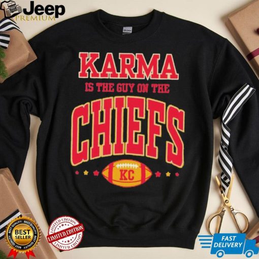 Official swiftie Karma Is The Guy On The Chiefs KC Football T Shirts