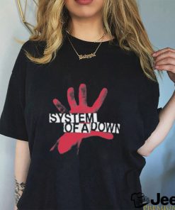 Official system Of Down Self Titled Red Hand Logo Shirt