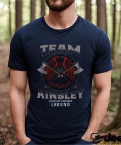 Official team Ainsley Name Lifetime Member Legend Viking T Shirt