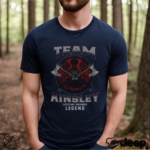 Official team Ainsley Name Lifetime Member Legend Viking T Shirt