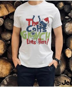 Official the Colts Grinch Lives Here Christmas T Shirt