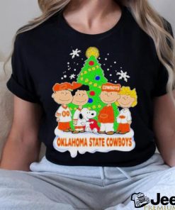 Official the Peanuts Characters Oklahoma State Cowboys Merry Christmas Shirt