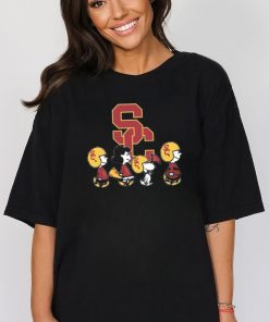 Official the Peanuts Snoopy And Friends Cheer For The USC Trojans NCAA Shirt