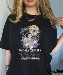 Official the nightmare before Christmas 30th anniversary 1993 2023 thank you for the memories shirt