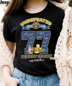 Official undefeated 2023 Denver Nuggets 77 NBA Finals Perfect Season T Shirt