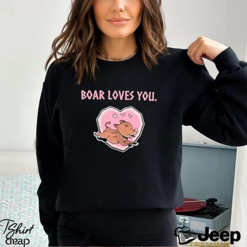 Official valheim Merch Boar Loves You Shirt shirt