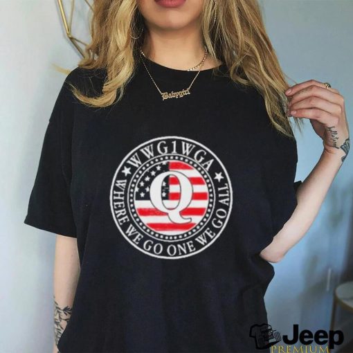 Official wwg1wga Qanon Flag Emblem 2023 shirt