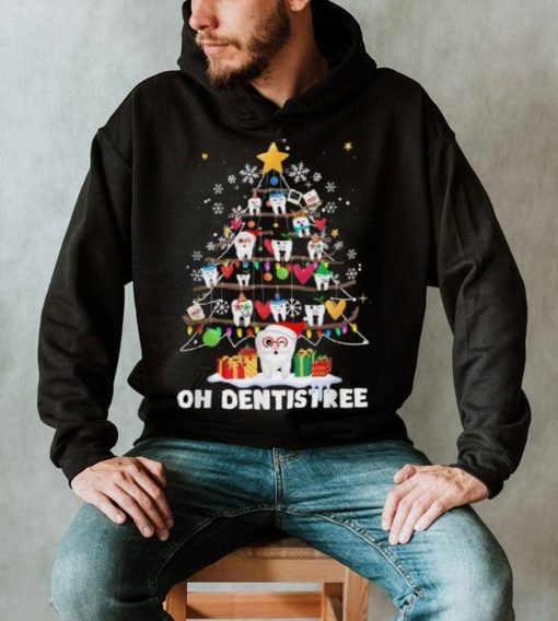 Oh Dentistree Funny Christmas Tree Light Dental Hygiene Xmas Unisex Shirt