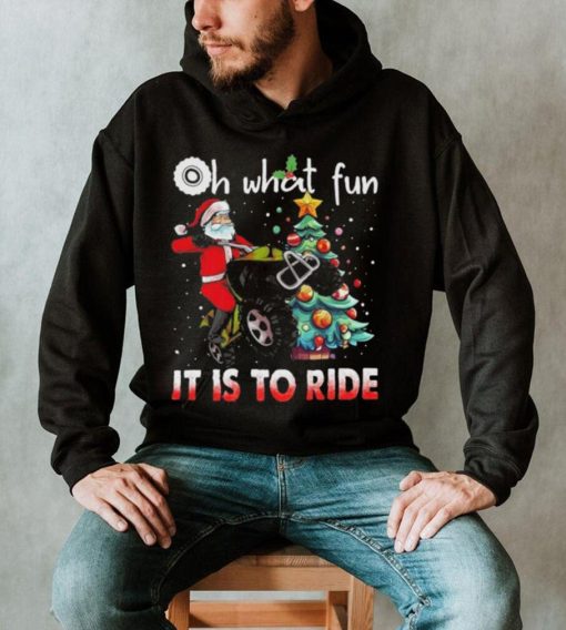 Oh What Fun It Is To Ride Christmas ATV Bike 4 Wheelers Quad Racing Christmas Tree Shirt