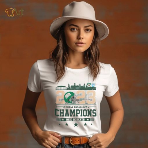 Ohio Bobcats 2023 Myrtle Beach Bowl Champions Helmet shirt