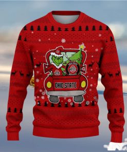 Ohio State Buckeyes Christmas Sweater Grinch Driving Funny Gift Fans