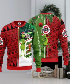 Ohio State Buckeyes Grinch & Scooby doo Christmas Ugly Sweater 1