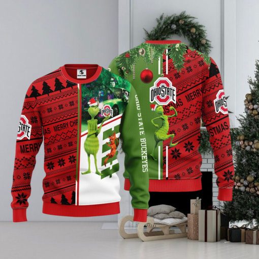 Ohio State Buckeyes Grinch & Scooby doo Christmas Ugly Sweater 1