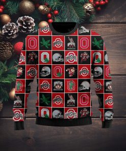 Ohio State Buckeyes Logo History Gift For Family Christmas 2023 Holiday Best Ugly Sweater