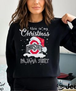 Ohio State Buckeyes Logo Santa Hat This Is My Christmas Pajama Shirt