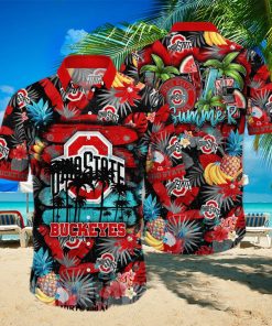 Ohio State Buckeyes NCAA Floral Unisex All Over Printed Hawaiian Shirt