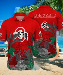 Ohio State Buckeyes NCAA Flower All Over Print Classic Hawaiian Shirt