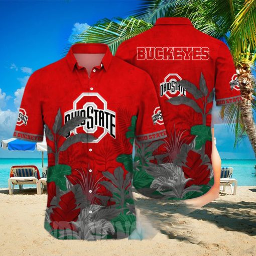 Ohio State Buckeyes NCAA Flower All Over Print Classic Hawaiian Shirt