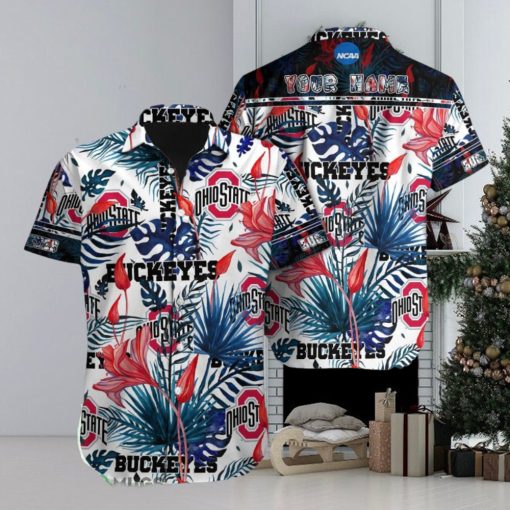 Ohio State Buckeyes NCAA Ocean Custom Name Men And Women Sports Teams Hawaiian Shirt Gift