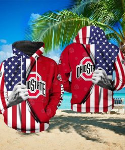 Ohio State Buckeyes NCAA US Flag 3D Printed Hoodie