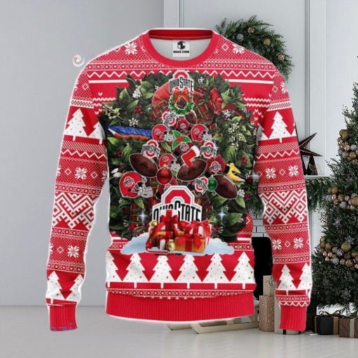 Ohio State Buckeyes Tree Ball Christmas Ugly Sweater