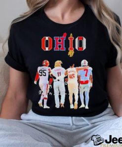 Ohio sports Garrett Wilson Ramirez Mitchell signatures shirt