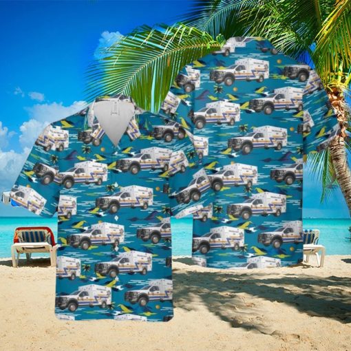 Okaloosa County EMS 3D Hawaiian Shirt Beach Lover Gift