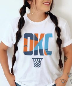Oklahoma City Basketball Retro Sports Letters White Crewneck shirt