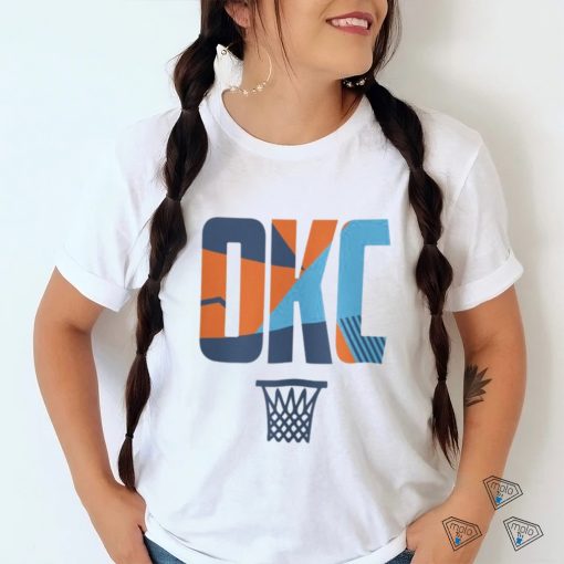 Oklahoma City Basketball Retro Sports Letters White Crewneck shirt