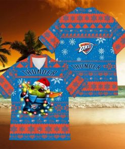 Oklahoma City Thunder Baby Yoda Star Wars Hawaiian Shirt For Men And Women Gift Christmas Holidays