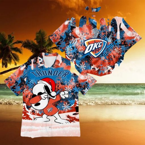 Oklahoma City Thunder Snoopy Dabbing The Peanuts Hawaiian Shirt For Men And Women Gift Christmas Holidays