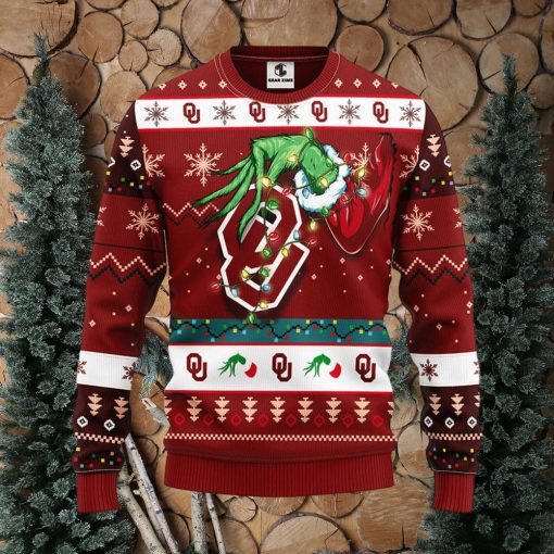 Oklahoma Sooners Grinch Christmas Ugly Sweater