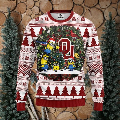 Oklahoma Sooners Minion Christmas Ugly Sweater