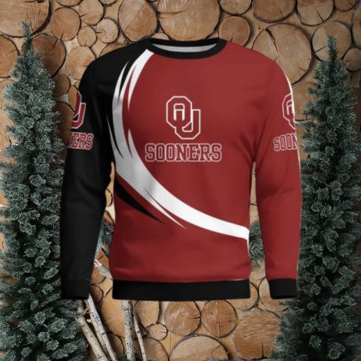 Oklahoma Sooners Simple Vintage 3D Sweater Christmas Gift For Fans