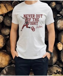 Oklahoma Sooners Softball Kinzie Hansen never out of the fight signature 2023 shirt