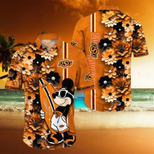 Oklahoma State Cowboys Hawaiian Shirt Mickey Love Surfing Trending Summer Gift