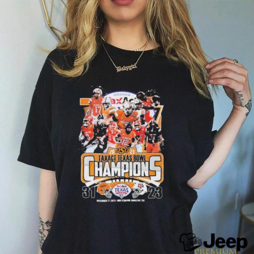 Oklahoma State Cowboys Team 2023 Taxact Texas Bowl Champions Shirt