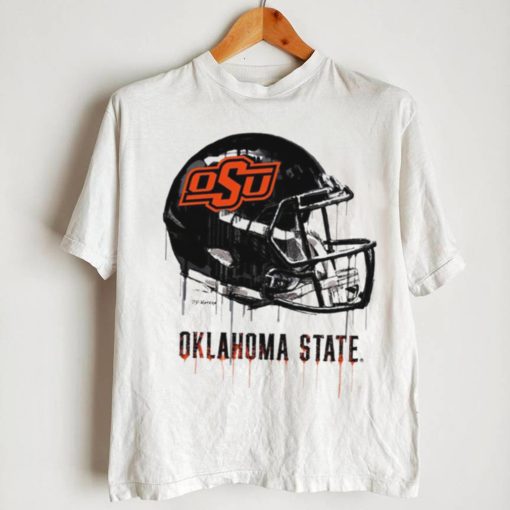 Oklahoma State Cowboys football helmet art t shirt