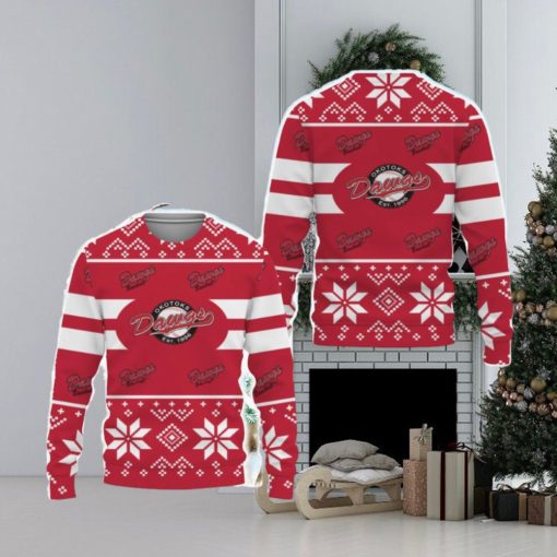 Okotoks Dawgs Custom New Uniforms For Fan Gear Knitted Xmas Sweater All Over Print