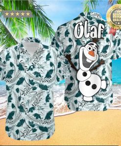 Olaf Frozen Disney Movie Vintage Tropical Leaves Disney Hawaiian Shirt