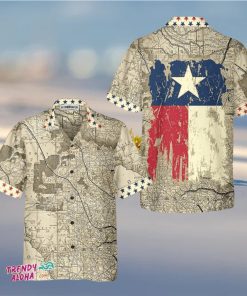 Old Map Of Texas Vintage Texas Hawaiian Shirt, Unique Texas Shirt For Texas Lovers