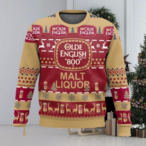 Olde English 800 Ugly Christmas Sweater 2023 Christmas Gift 3D Sweater